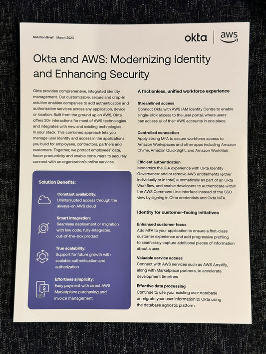 OKTA and AWS Data Sheet