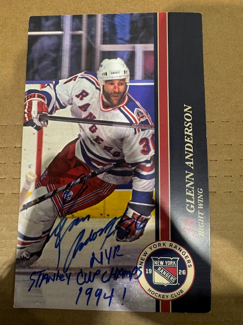 OKTA Signed Hockey Card 5 x 7
