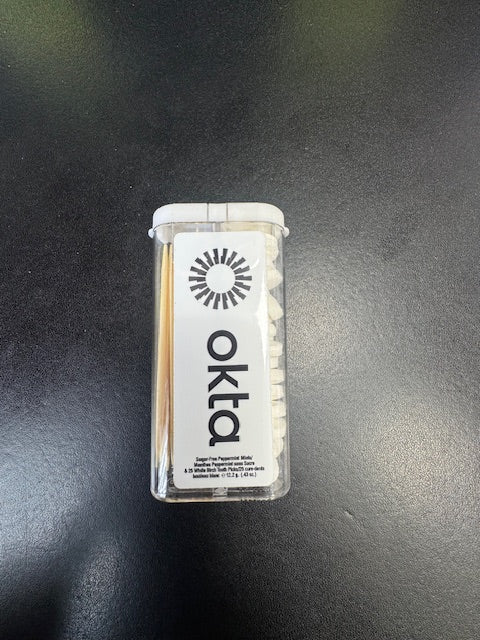 OKTA Mints and Toothpick Container (Peppermint)