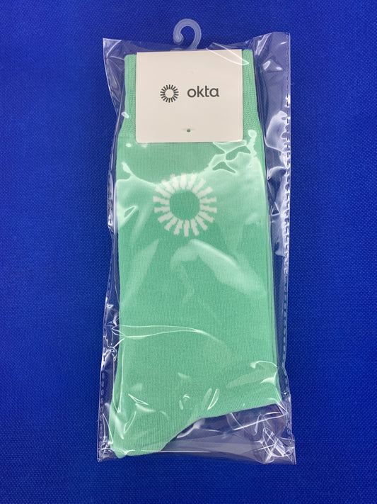 OKTA Socks - Custom Knitted Dress Socks - GREEN
